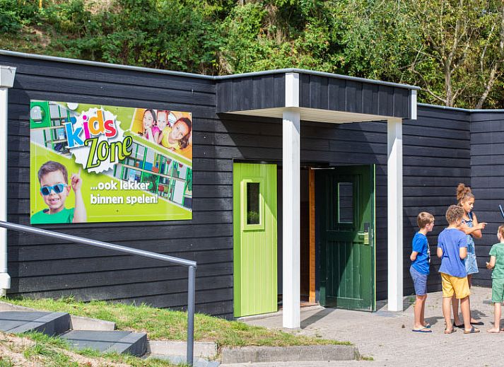 Zwembad bij Vakantiehuis De Thijmse Berg in Rhenen, Utrechtse Heuvelrug, perfect voor verkoeling en plezier.