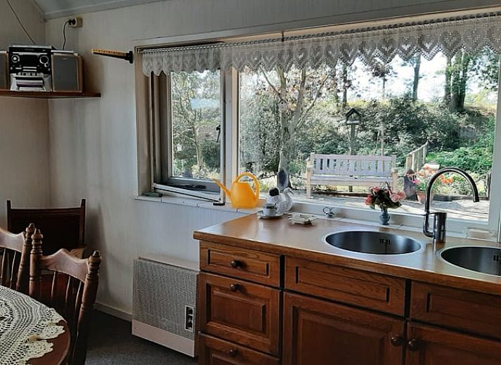 Traditioneel bakstenen vakantiehuis in Woudenberg, Utrechtse Heuvelrug, Utrecht.