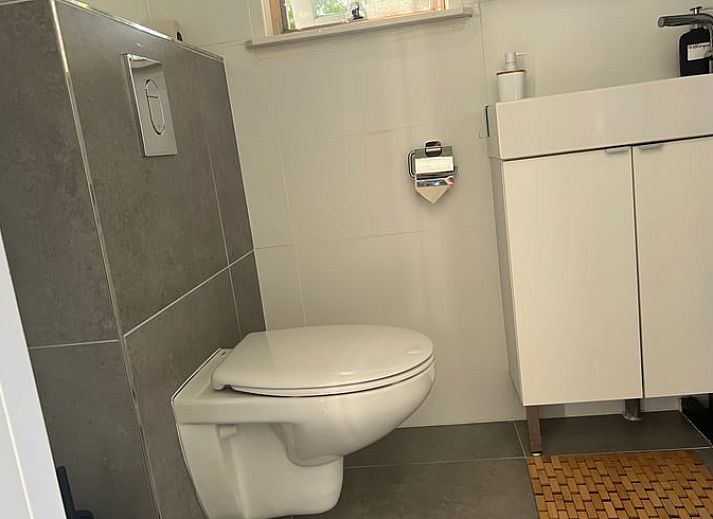 Helles Interieur des Ferienhauses in Stoutenburg mit moderner Einrichtung und Blick auf die Natur.