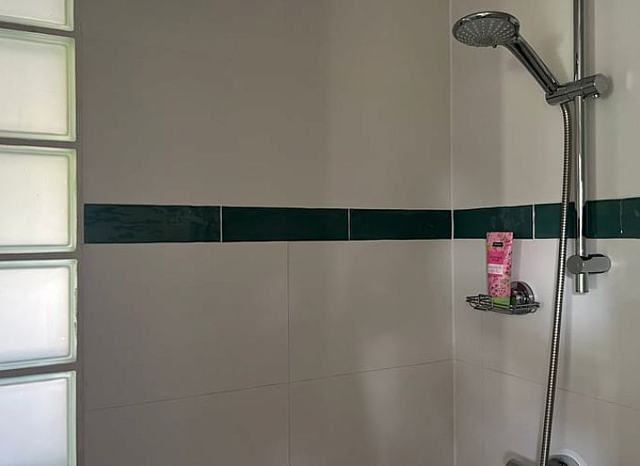 Helles Interieur des Ferienhauses in Stoutenburg mit moderner Einrichtung und Blick auf die Natur.