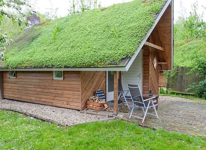 Vakantiehuis in Leerdam, Utrecht met houten gevel en groene omgeving.
