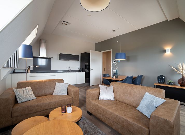 Blick vom Balkon des Apartments Ganuenta in Colijnsplaat, Noord-Beveland, mit weitem Blick in die Natur.