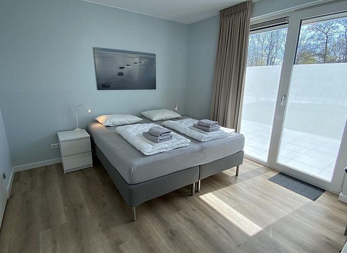 VZ948 Ferienvilla Kamperland, Panoramablick vom Balkon in Kamperland, Nord-Beveland, Zeeland.