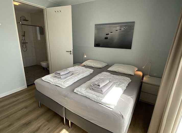 VZ948 Ferienvilla Kamperland, Panoramablick vom Balkon in Kamperland, Nord-Beveland, Zeeland.