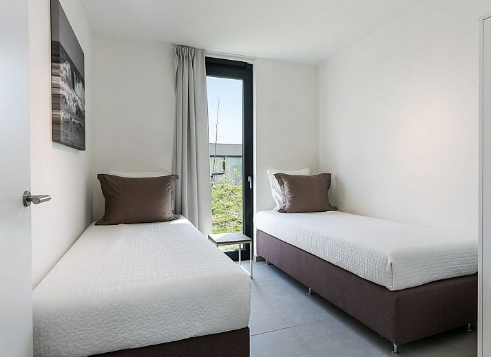 Outdoor terrace with beautiful view in Waterline 10, vacation home in Kamperland, North Beveland.