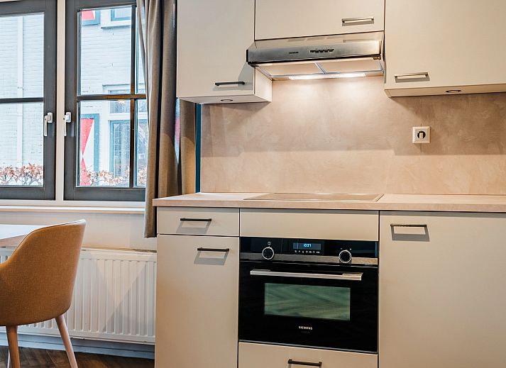 Modern kitchen in 6-person farmhouse house Residence 't Hof van Haamstede, Burgh-Haamstede.