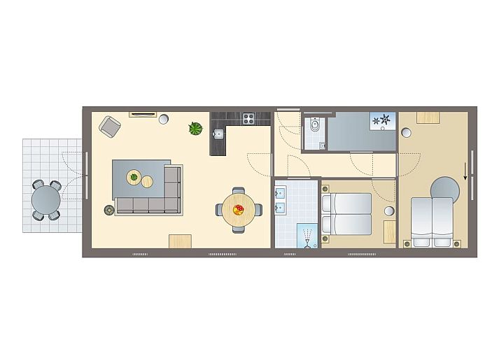 Guest house 600486 - Bungalow Schouwen-Duiveland - Résidence 't Hof van Haamstede | 4-persoons Heerenhuisappar