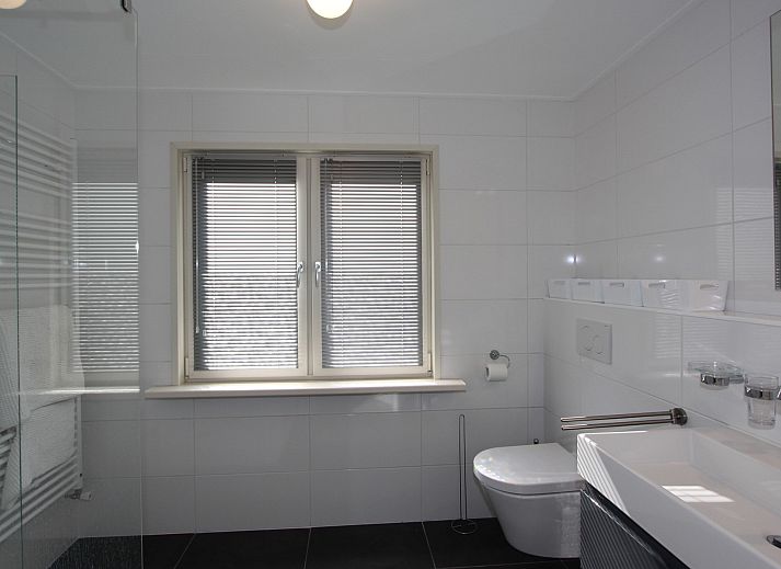 Seitenansicht des Ferienhauses Duinweg 12 in Renesse, umgeben von Natur in Zeeland.