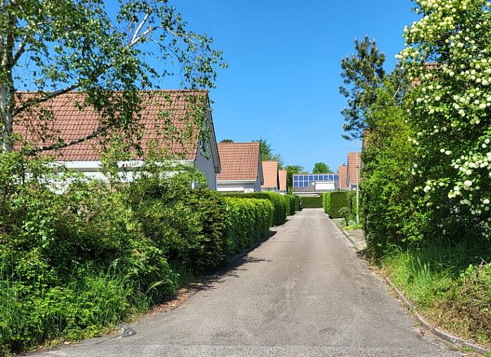 Gezellige woonkamer van De Duunhaes in Ouddorp, Zeeland met comfortabele zitbanken en moderne inrichting.
