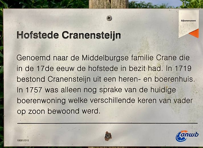 Uitzicht op velden en bomen bij Huisje in Oostkapelle, Walcheren.