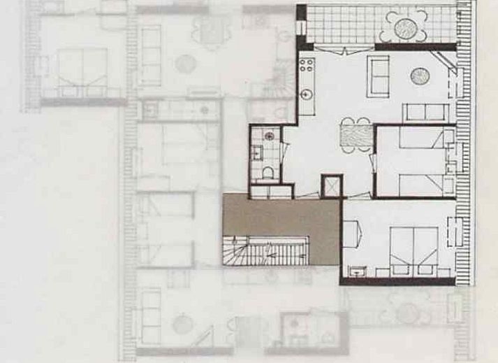 Gezellige eethoek in vakantiehuis ZE322, Oostkapelle, Walcheren, Zeeland voor een comfortabel verblijf.