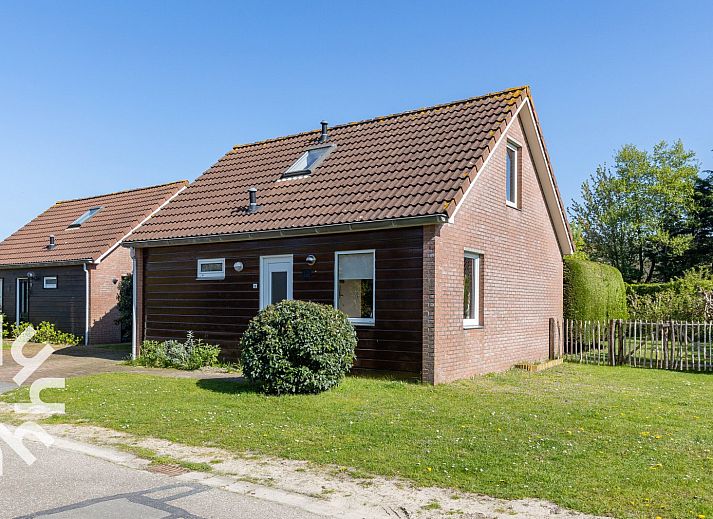 Cozy bedroom with two beds in vacation home ZE414, Oostkapelle, Walcheren, Zeeland.