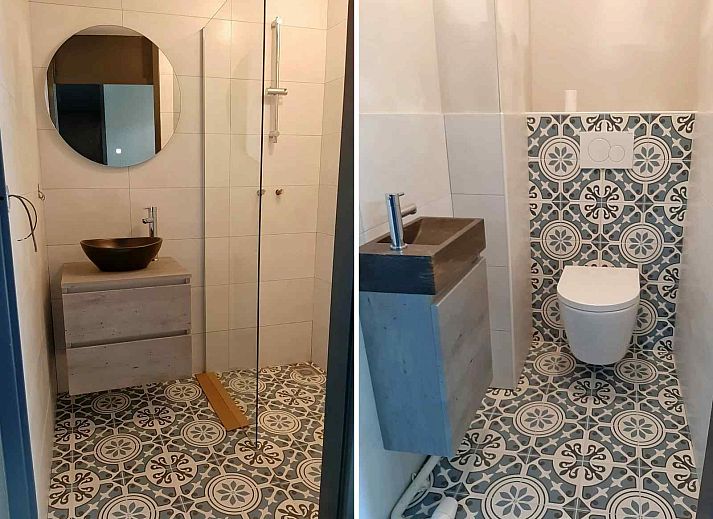 Veranda des Ferienhauses ZE1402 in Oostkapelle, Walcheren, Zeeland mit bequemen Sitzgelegenheiten.