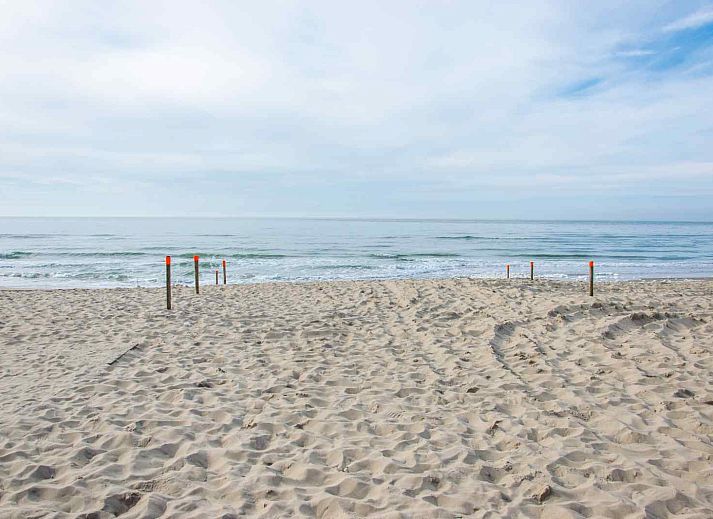 Schlafzimmer im Ferienhaus ZE1402 in Oostkapelle, Walcheren, Zeeland mit stimmungsvollem Strandthema.