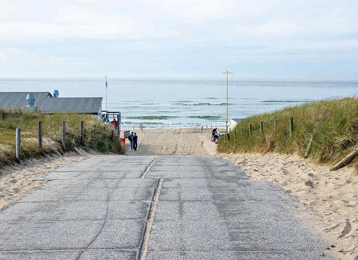 Schlafzimmer im Ferienhaus ZE1402 in Oostkapelle, Walcheren, Zeeland mit stimmungsvollem Strandthema.