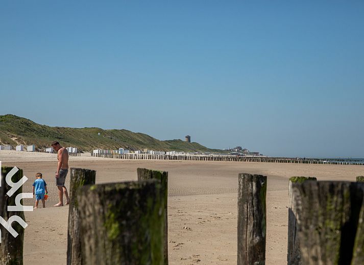 Ruhige Sitzecke im Garten des Ferienhauses ZE049, Oostkapelle, Walcheren, Zeeland.