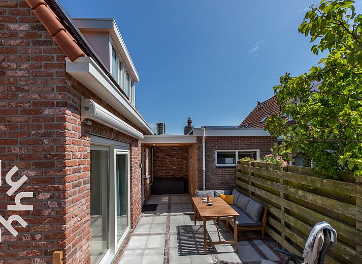 Cozy terrace of vacation home ZE1508 in Westkapelle, Walcheren, Zeeland.