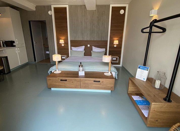 Blick auf den Strand vom VZ673 Strandstudio Vlissingen, einer Ferienunterkunft in Vlissingen, Walcheren, Zeeland.