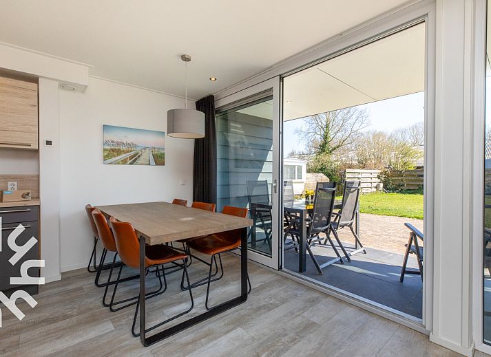 Uitzicht op Ponyhof naast vakantiehuis ZE1447 in Aagtekerke, Walcheren, Zeeland.