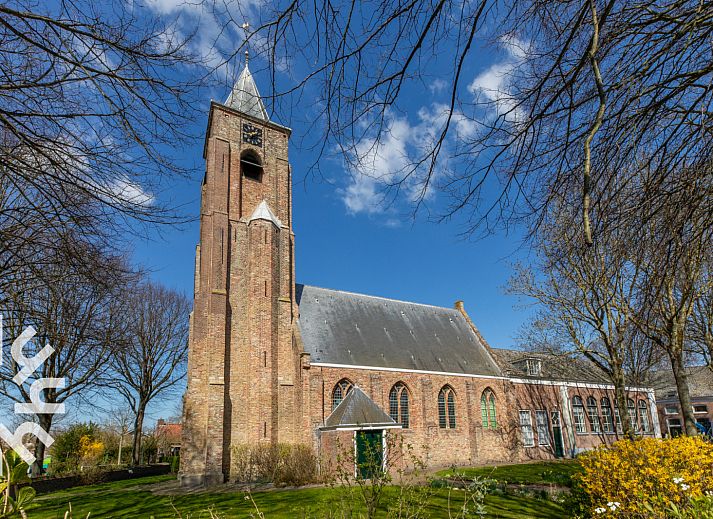 Comfortabele slaapkamer in vakantiehuis ZE1446, Aagtekerke, Walcheren, met lichte inrichting.