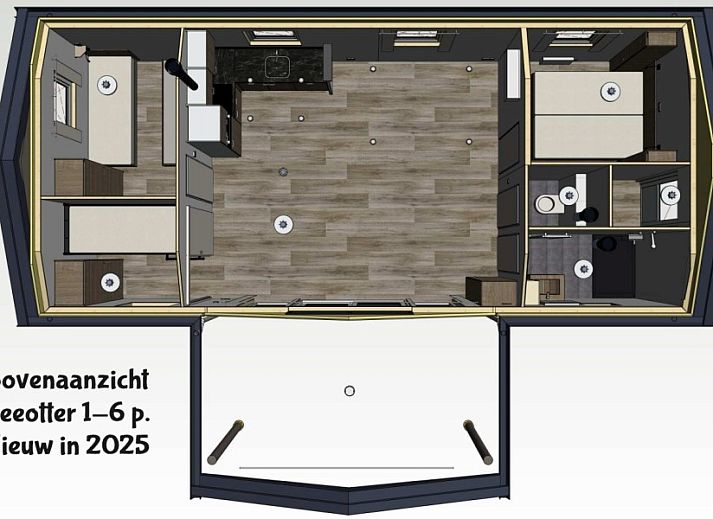 Zeeotter 6 Personen chalet in Zoutelande mit sonniger Terrasse und Garten, Walcheren, Zeeland.