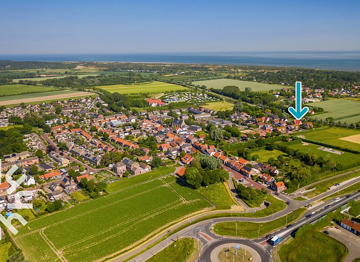 Gemuetlicher Aussenbereich des Ferienhauses ZE287 in Vrouwenpolder, Walcheren, Zeeland.