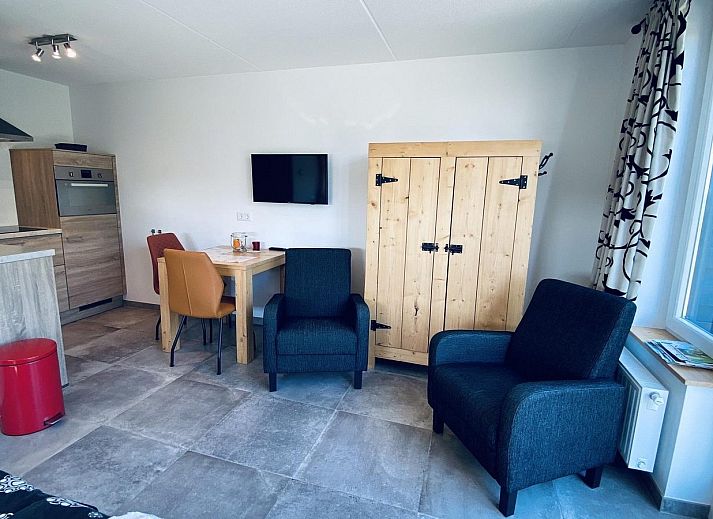 Terrasse von VZ581 Luxury Studio Vrouwenpolder in Vrouwenpolder, Walcheren, Zeeland.