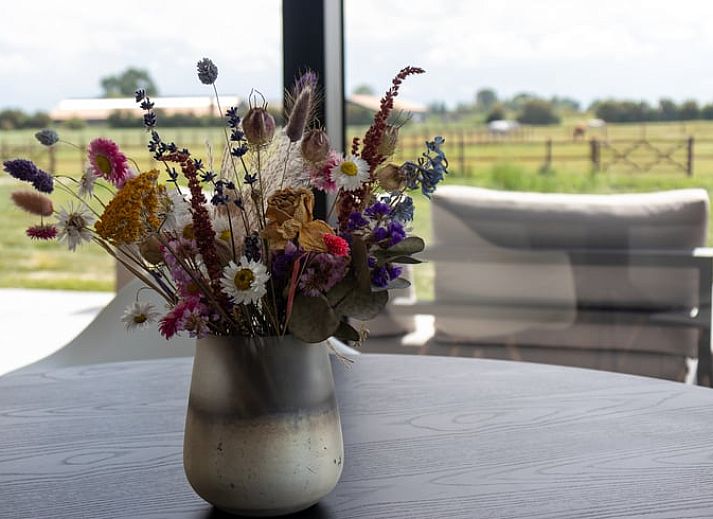 Zonsondergang bij Vakantiehuisje in Vrouwenpolder met serene natuur in Walcheren, Zeeland.