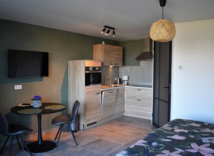 Attractive bedroom in Holiday Home in Vrouwenpolder, Walcheren, Zeeland with elegant interior.