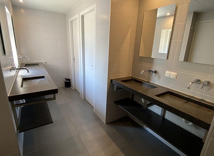 Sunny terrace at VZ1001 Group accommodation in Serooskerke, Walcheren, Zeeland.