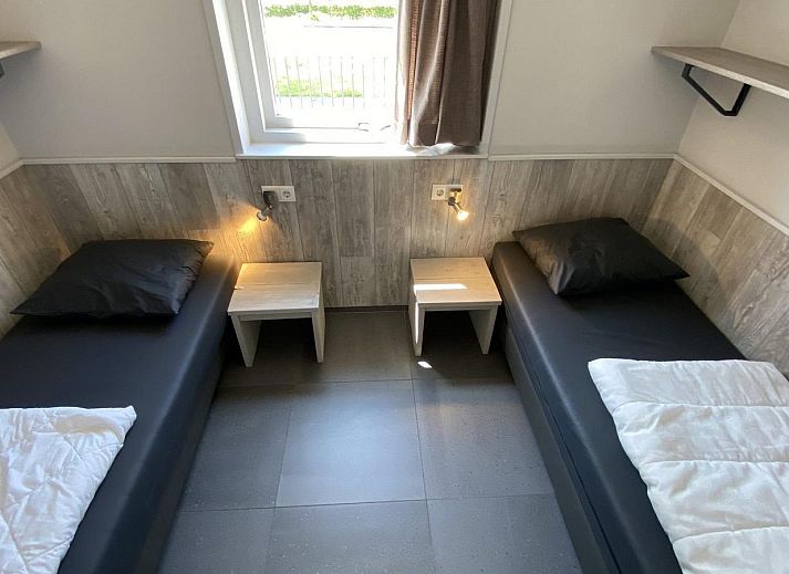 Picnic table on the terrace of VZ1001 Group accommodation in Serooskerke, Walcheren.