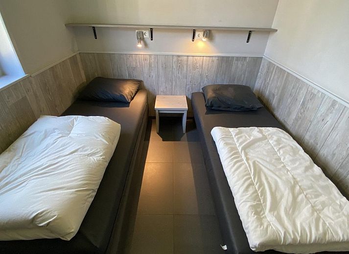 Picnic table on the terrace of VZ1001 Group accommodation in Serooskerke, Walcheren.