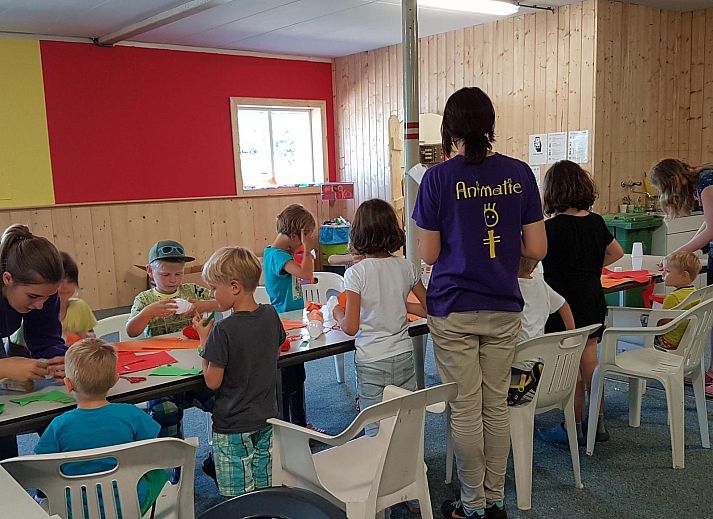 Weitlaeufige Terrasse von VZ815 Chalet in Veere, Serooskerke, Walcheren, Zeeland.