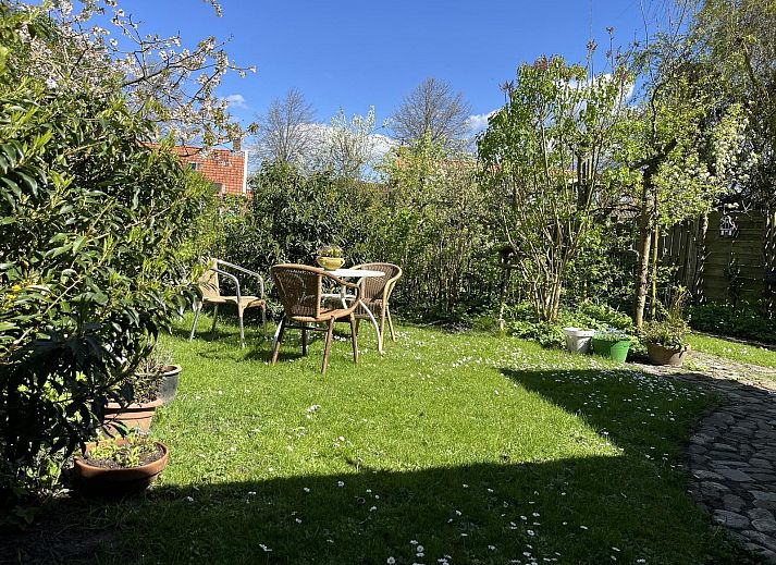 Cozy terrace at VZ2412 Vakantiewoning Serooskerke, a vacation home in Walcheren, Zeeland.