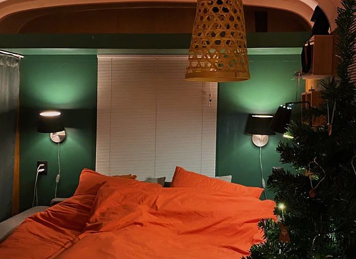 Gemuetlicher Innenbereich eines Ferienhauses in Oudelande, Walcheren, Zeeland.