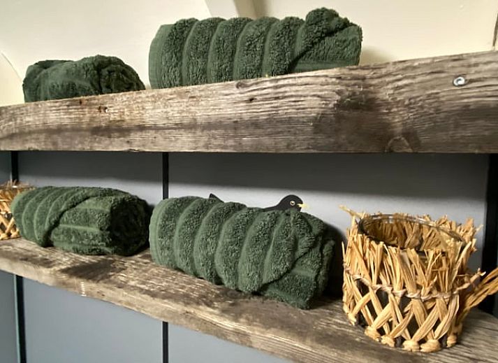 Natuerliche Dekoration im Ferienhaus in Oudelande, Walcheren, Zeeland.