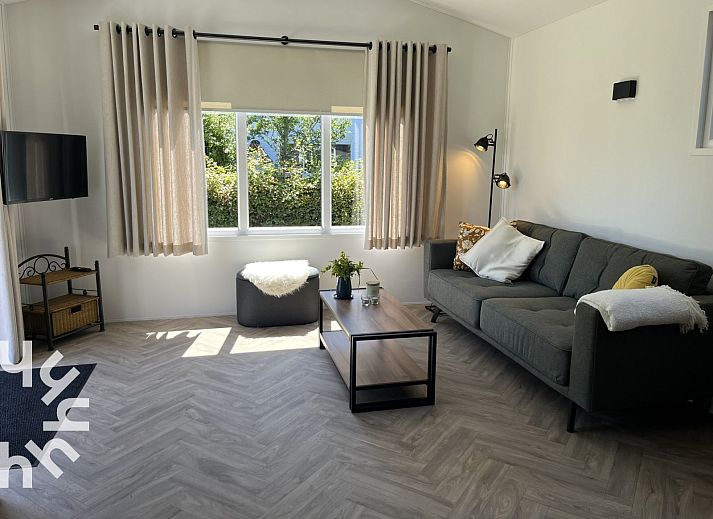 Stylish living room in vacation home ZE1415, Gapinge, Walcheren, Zeeland.