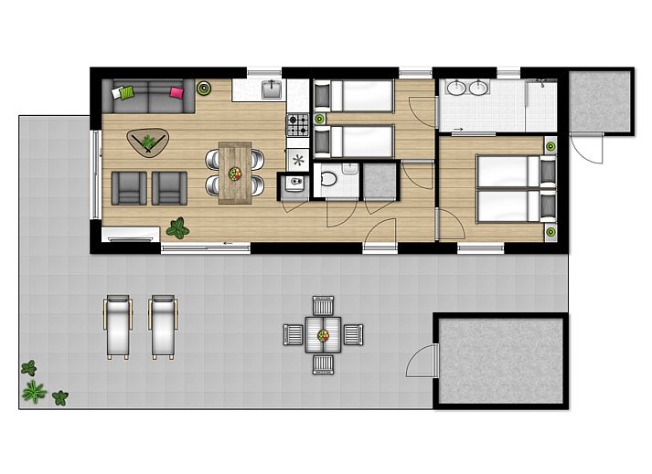 Unterkunft 6301147 - Ferienhaus Zeeuws-Vlaanderen - «Lodge 4A»