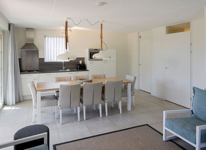 V8 Luxus-Ferienhaus in Nieuwvliet-Bad, Zeeuws-Vlaanderen mit schoenem Garten und moderner Architektur.