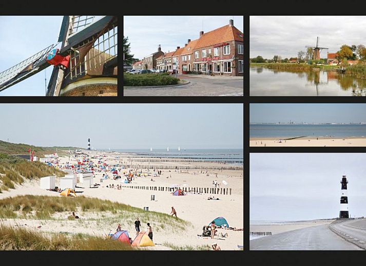 Front view of Eko Zonnehuis vacation home in Schoondijke, surrounded by nature in Zeeuws-Vlaanderen, Zeeland.