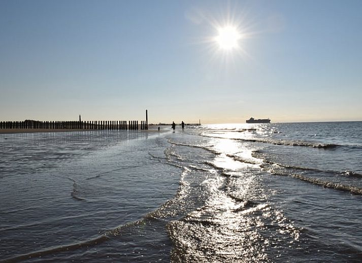 Stilvolles Wohnzimmer des Ferienhauses in Schoondijke, Zeeuws-Vlaanderen, mit moderner Einrichtung und gemuetlicher Sitzecke in Zeeland.
