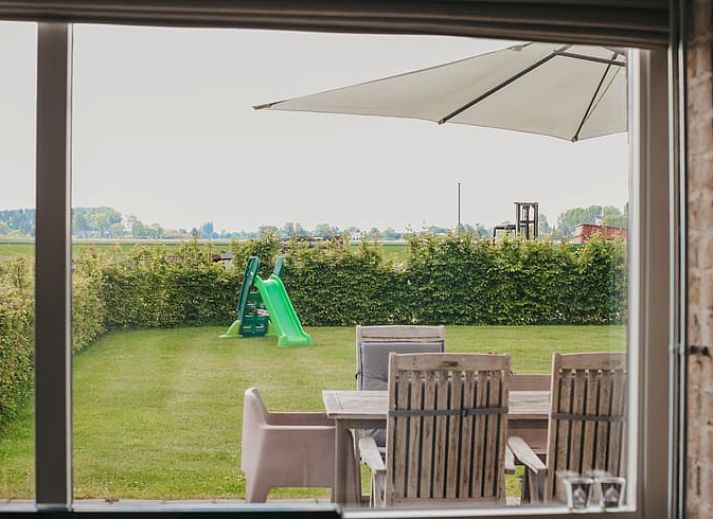 Welkom bord in de gang van Vakantiehuisje in Retranchement, Zeeuws-Vlaanderen, Zeeland.