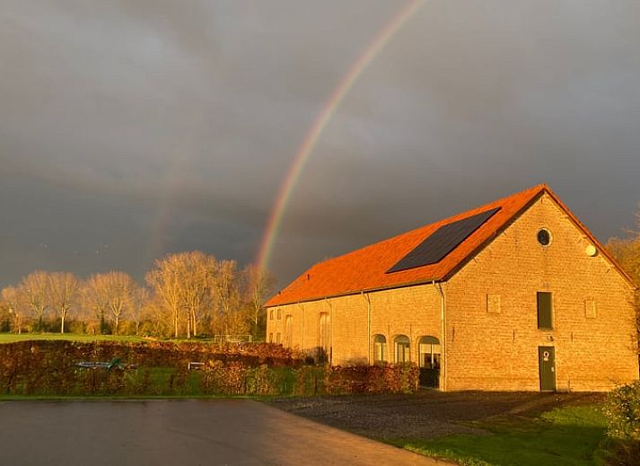 Welkom bord in de gang van Vakantiehuisje in Retranchement, Zeeuws-Vlaanderen, Zeeland.