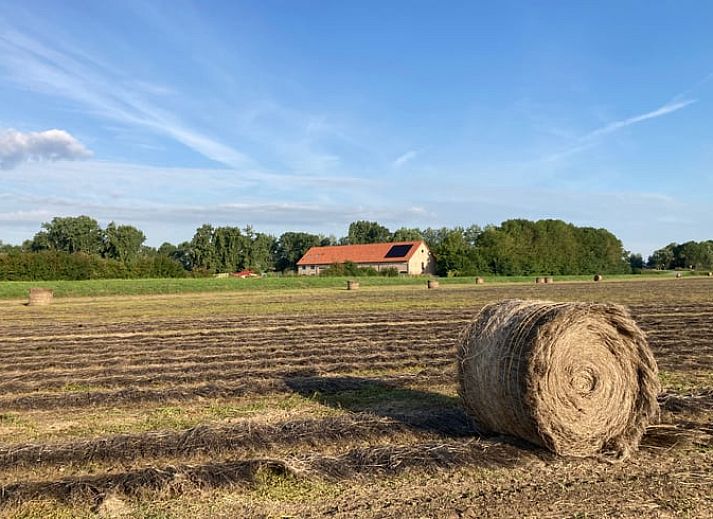 Moderne badkamer in Vakantiehuisje in Retranchement, Zeeuws-Vlaanderen, Zeeland.