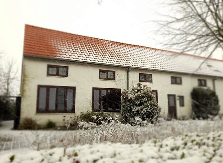 Gezellige voorgevel van Vakantiehuisje in IJzendijke, Zeeuws-Vlaanderen, Zeeland.