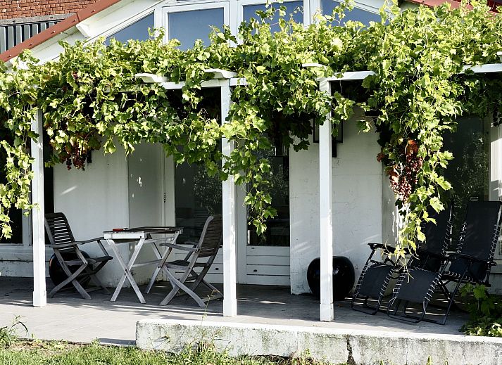 Stylish bathroom overlooking the garden in Holiday home De Orangerie, Zaamslag, Zeeuws-Vlaanderen, Zeeland.