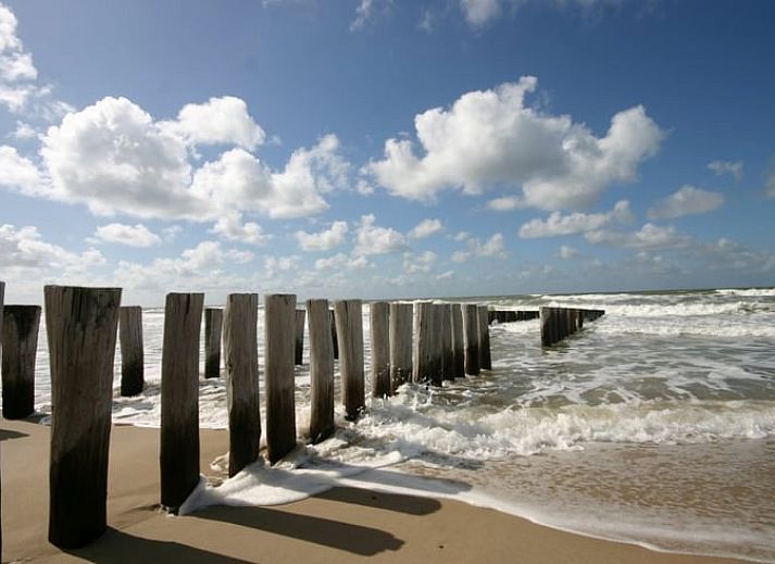 Terrasse von Cottage in Ovezande, Ferienhaus in Sued-Beveland, mit Sitzgelegenheiten und laendlichem Ambiente.