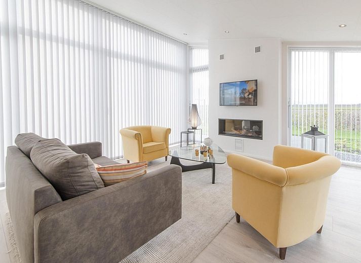 Bright living room in Holiday home Waterresort Oosterschelde - house no. 47a, Wemeldinge, Zuid-Beveland, Zeeland.