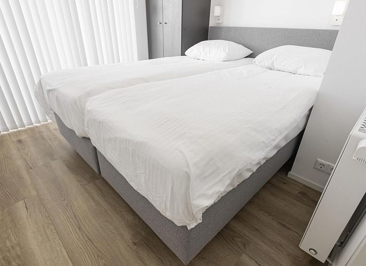 Terrasse des Ferienhauses Waterresort Oosterschelde Haus Nr. 55 in Wemeldinge, Zuid-Beveland, mit Blick auf die Natur.