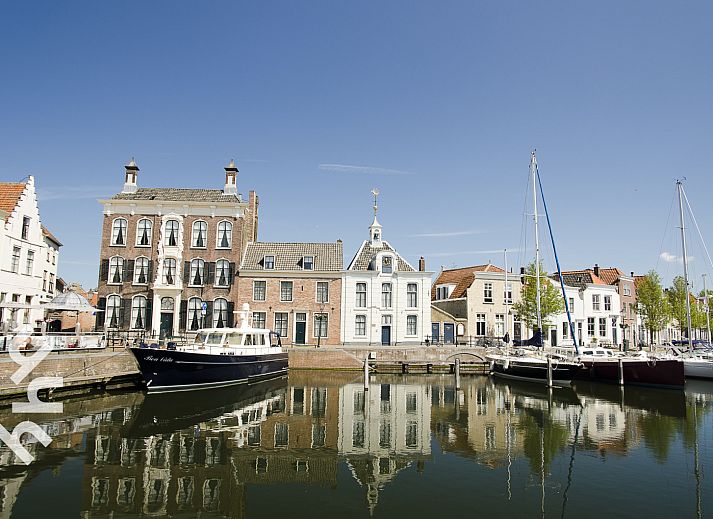 Moderne Kueche im Ferienhaus ZE207, Oud Sabbinge, mit stilvoller Einrichtung und viel natuerlichem Licht.